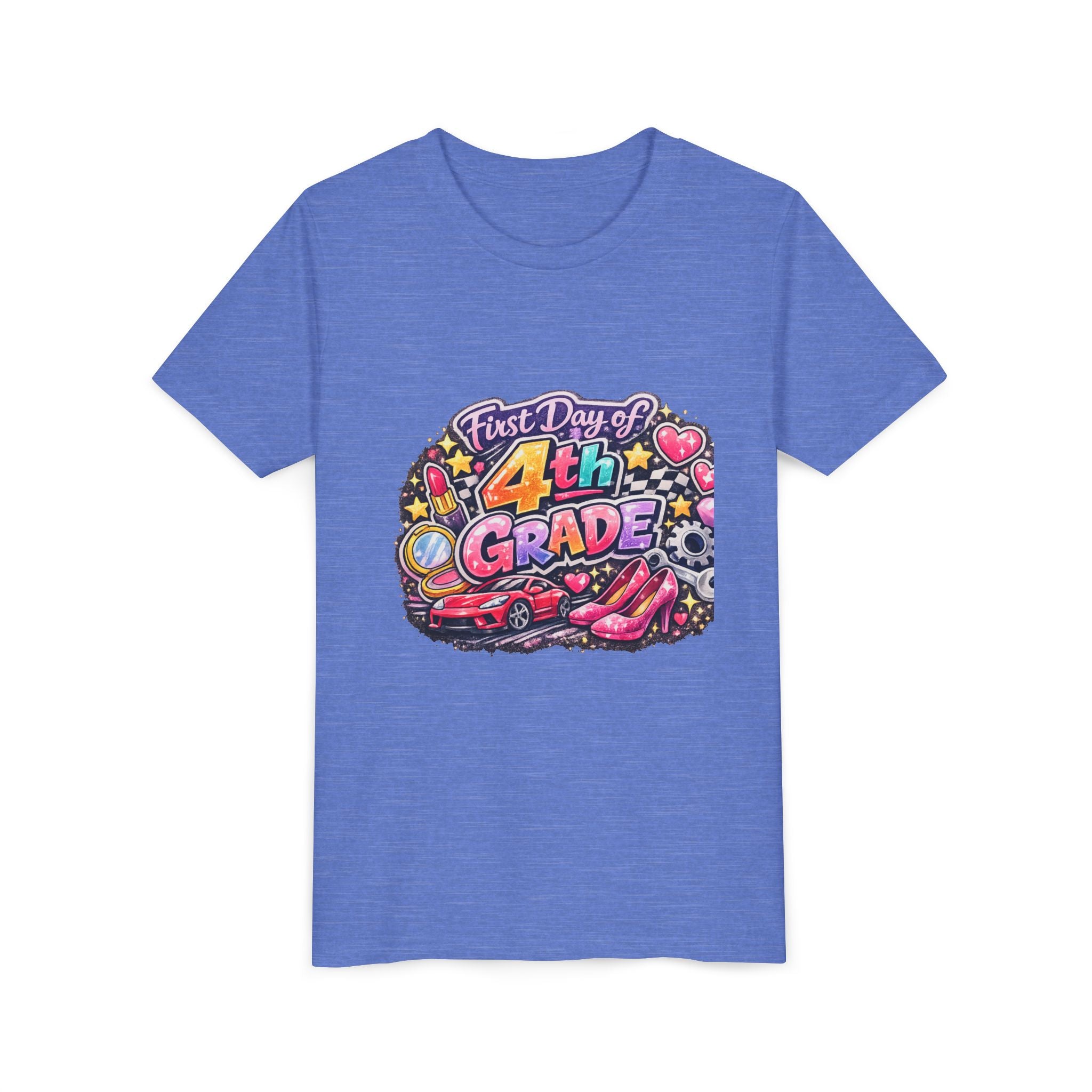 First Day of 4th Grade Youth Tee – Back-to-School Kids Shirt