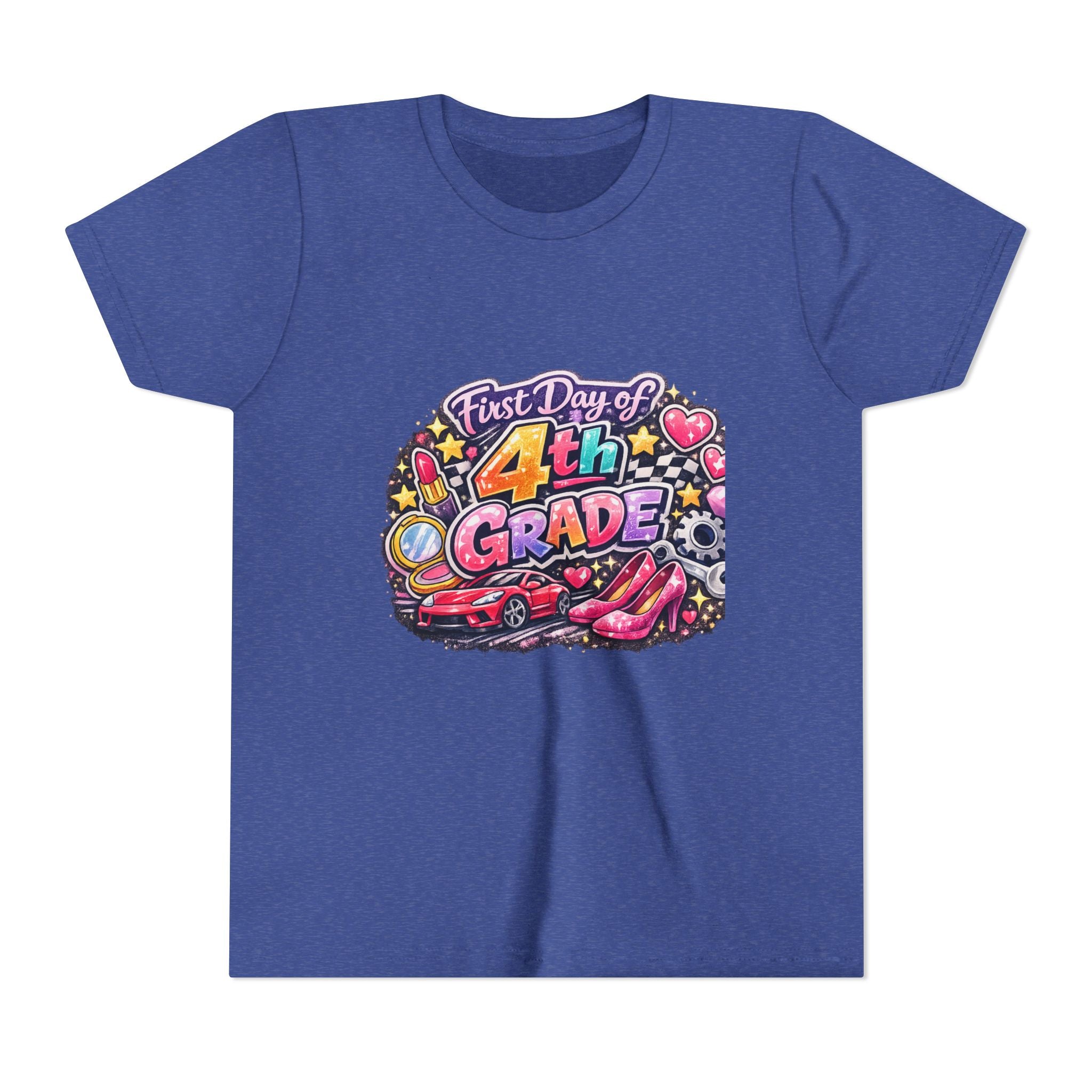First Day of 4th Grade Youth Tee – Back-to-School Kids Shirt