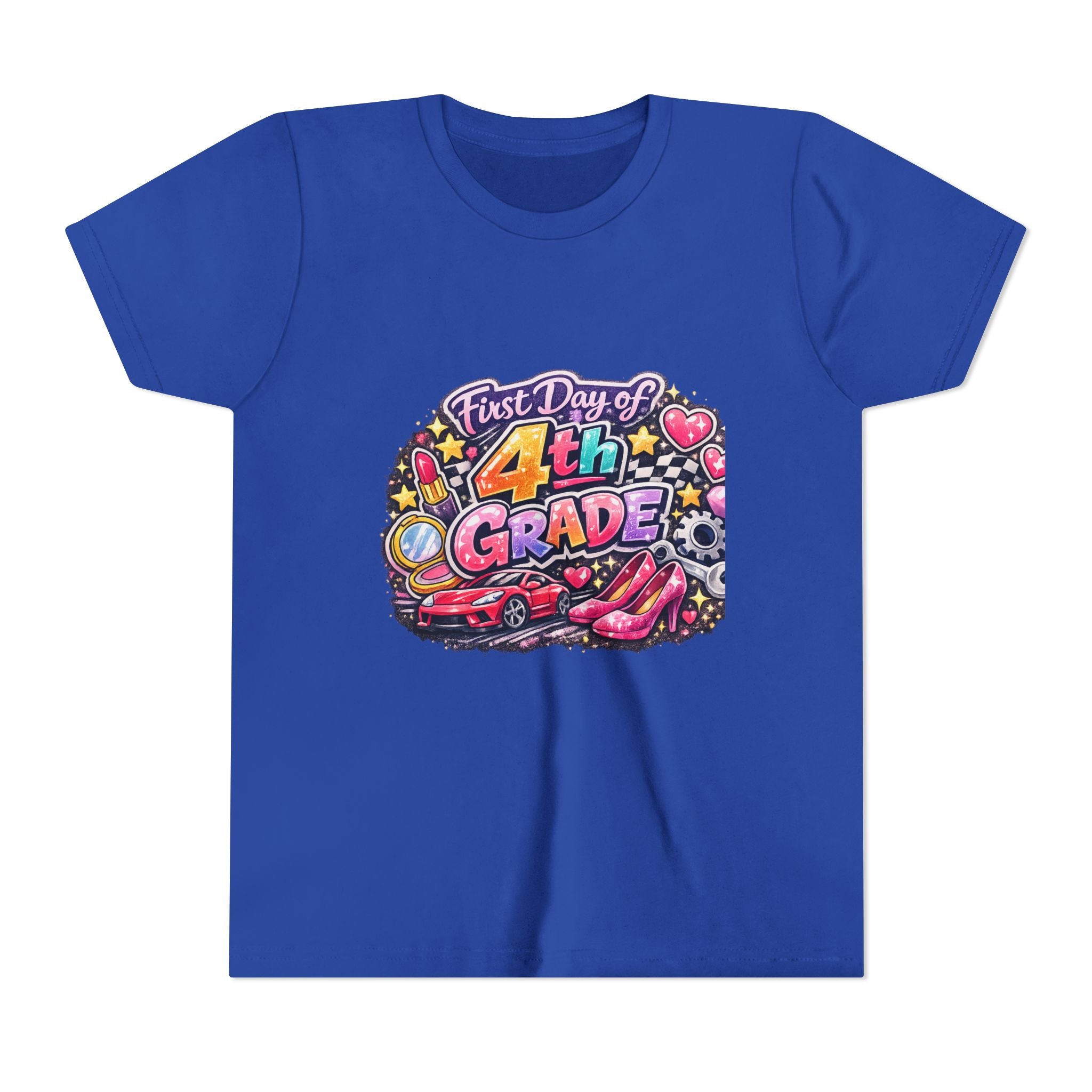 First Day of 4th Grade Youth Tee – Back-to-School Kids Shirt