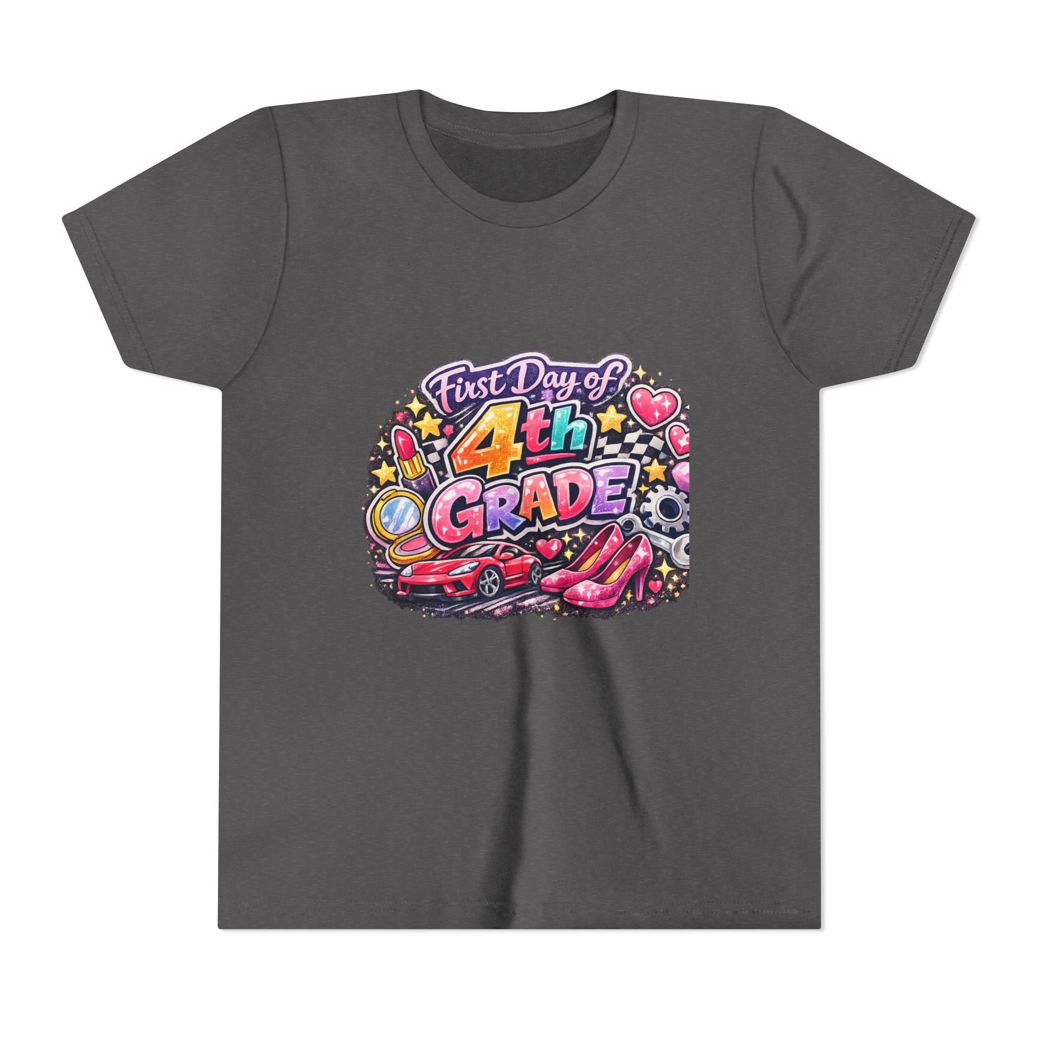 First Day of 4th Grade Youth Tee – Back-to-School Kids Shirt