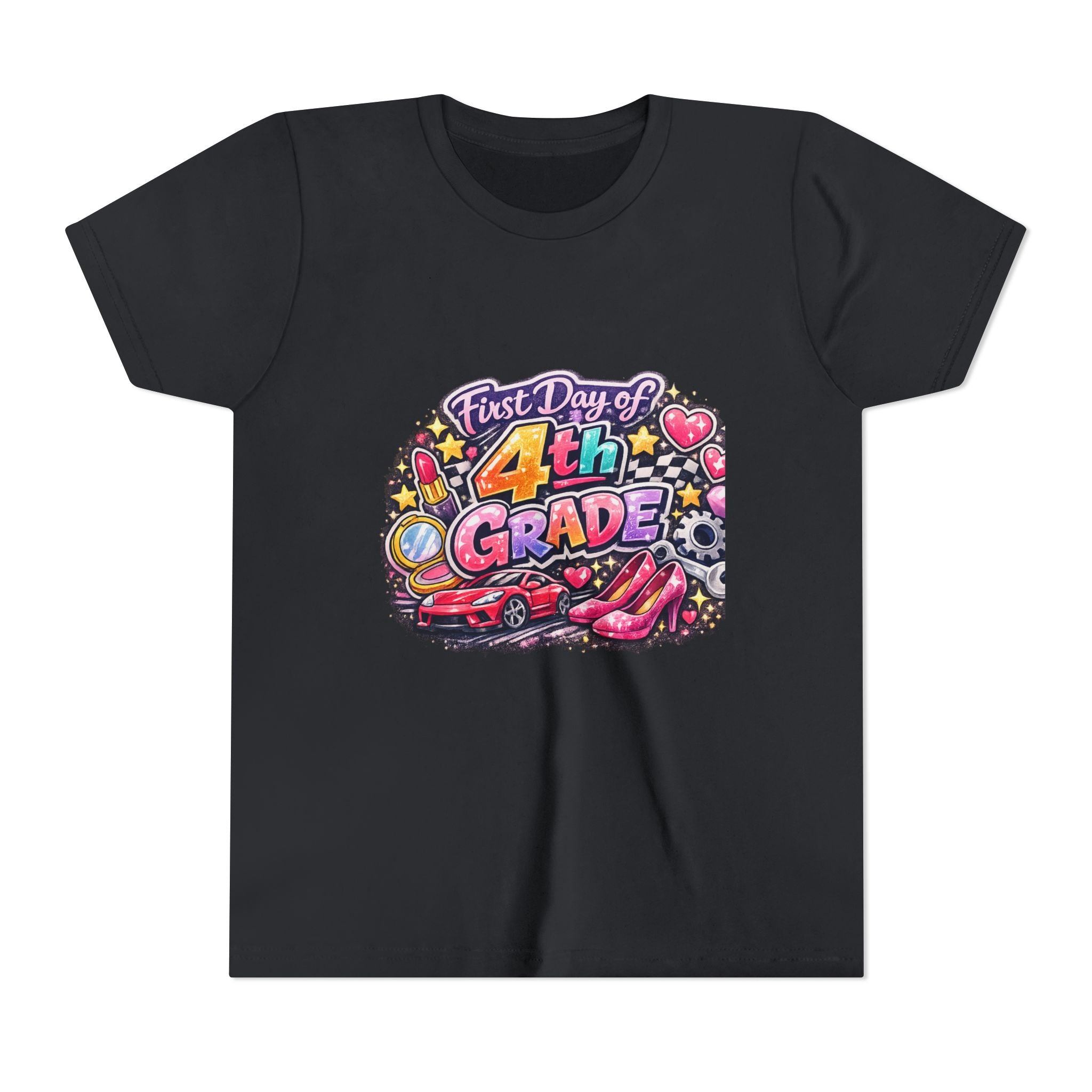 First Day of 4th Grade Youth Tee – Back-to-School Kids Shirt