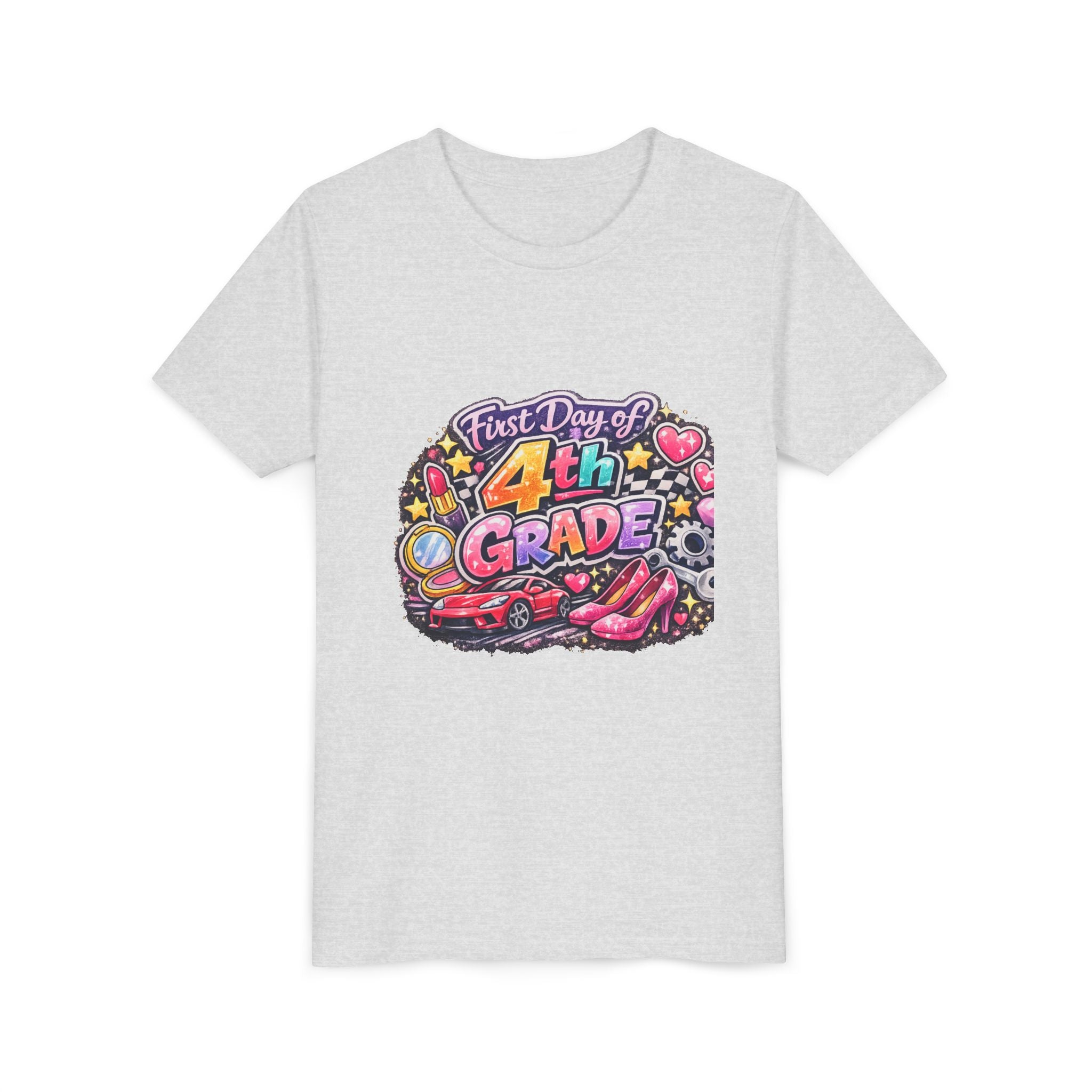 First Day of 4th Grade Youth Tee – Back-to-School Kids Shirt
