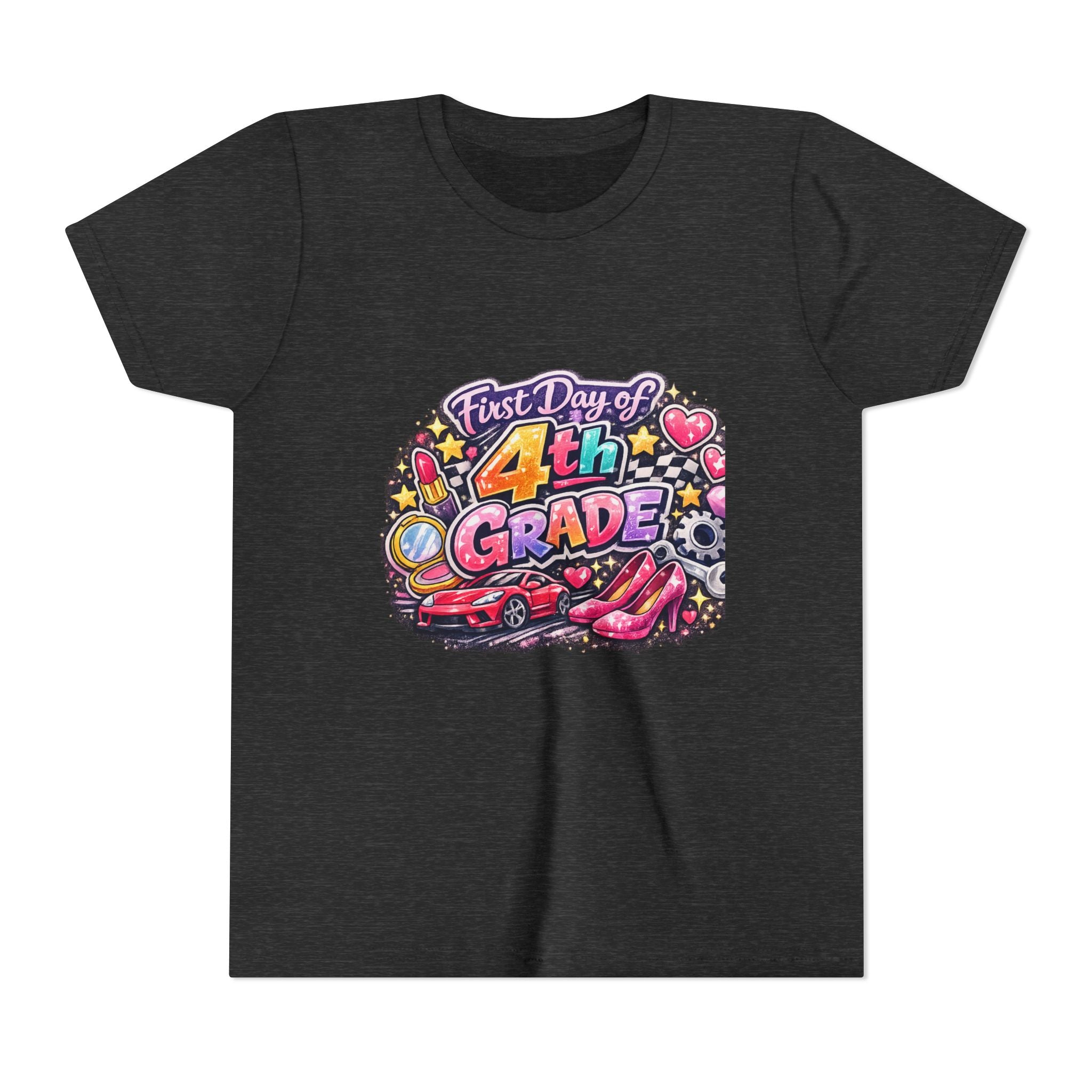 First Day of 4th Grade Youth Tee – Back-to-School Kids Shirt