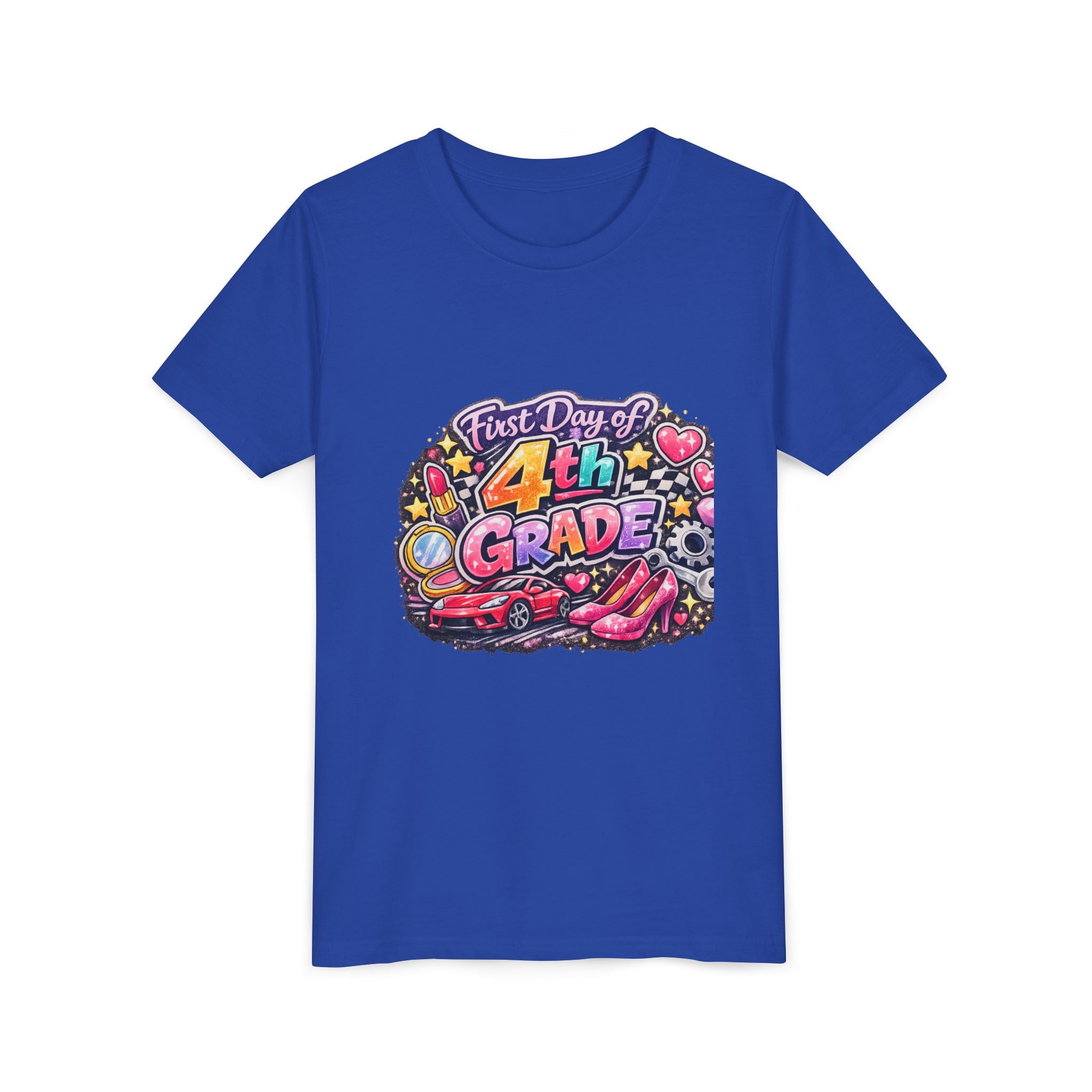 First Day of 4th Grade Youth Tee – Back-to-School Kids Shirt