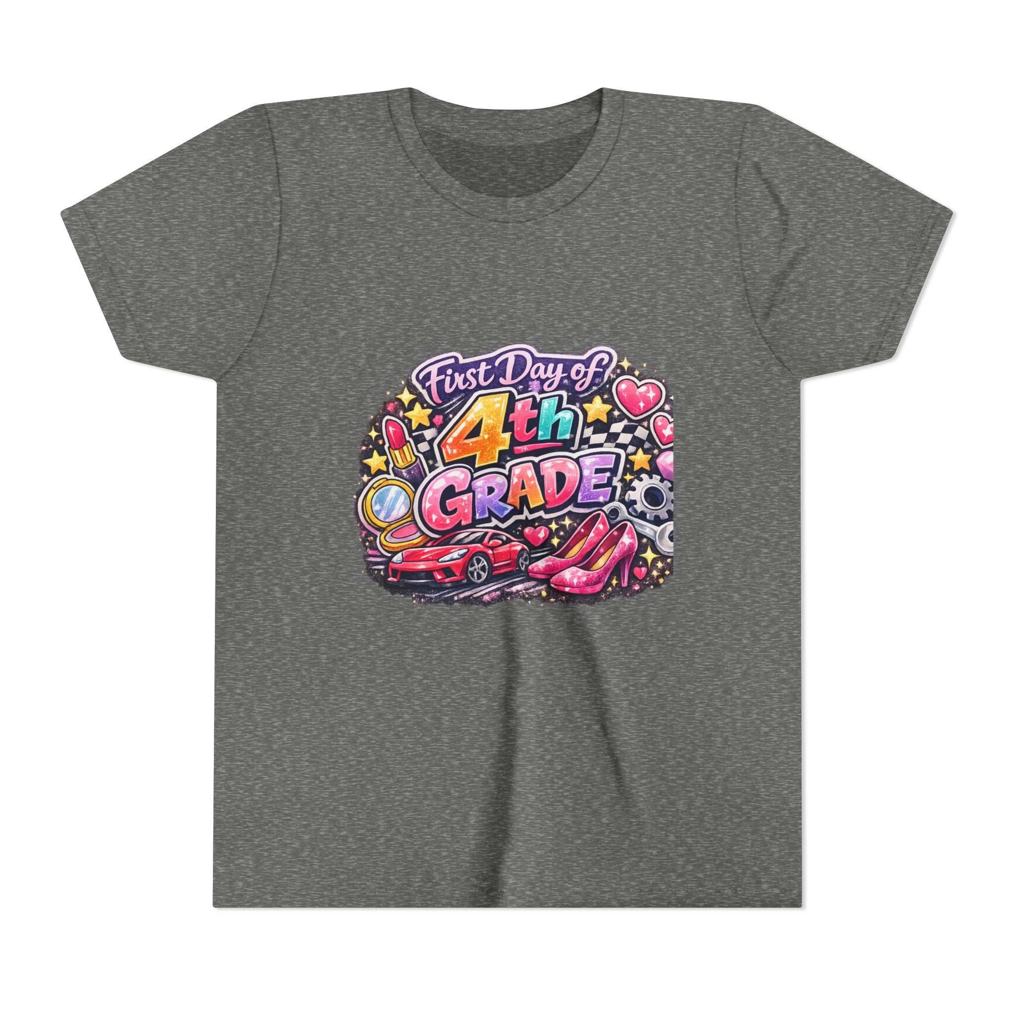 First Day of 4th Grade Youth Tee – Back-to-School Kids Shirt