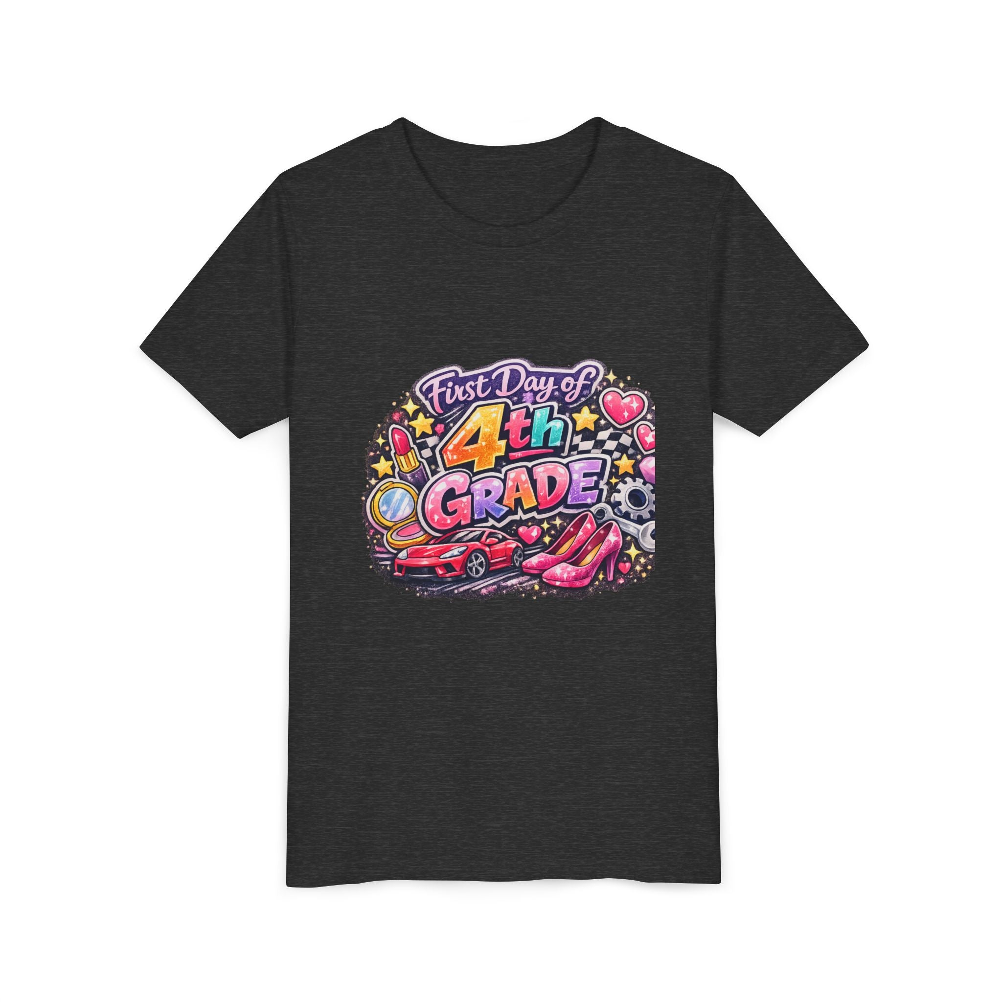 First Day of 4th Grade Youth Tee – Back-to-School Kids Shirt