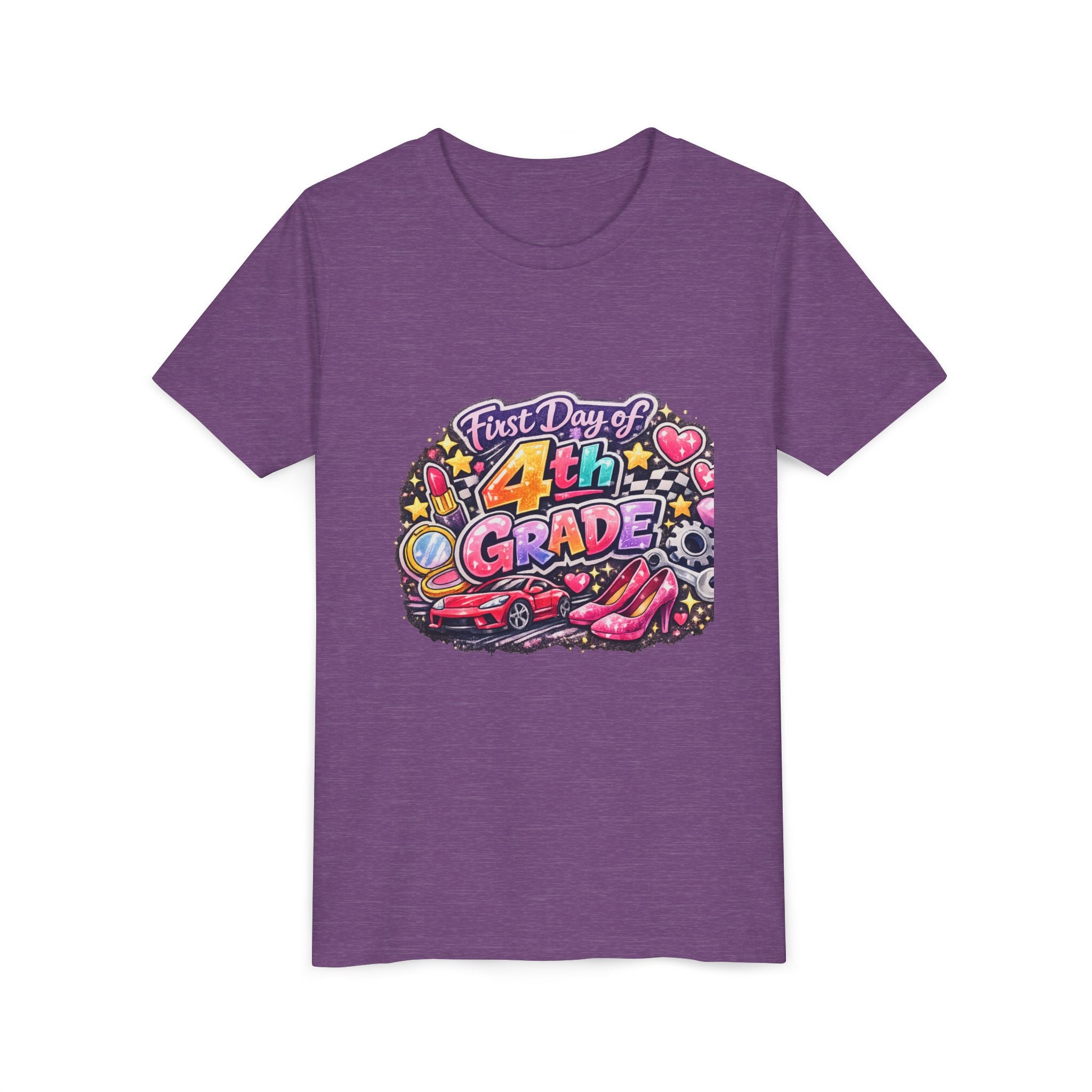 First Day of 4th Grade Youth Tee – Back-to-School Kids Shirt