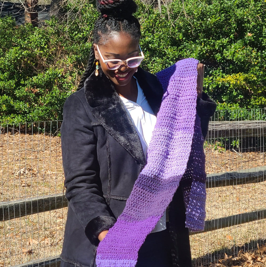Purple Scarf Textured