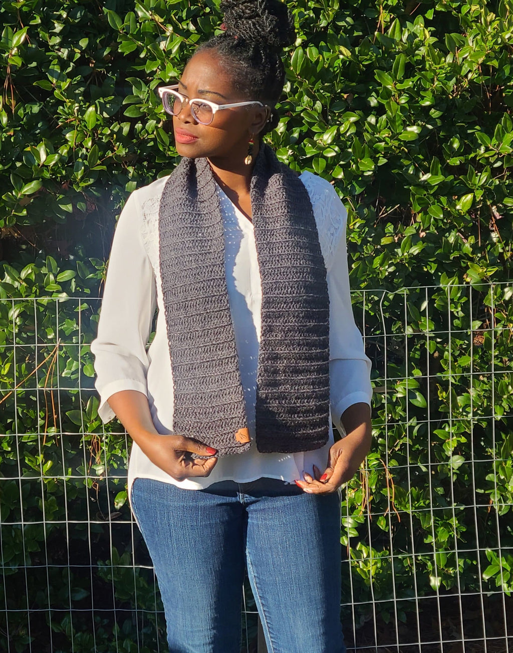 Grey Wool Scarf